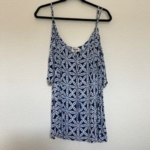Show Me Your Mumu - Blue Cold Shoulder Top - XL